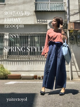 「JAVERFLEX（ジャバフレックス）のアイテム」を使った、yuiteetoyolさん（レディース・160cm）の春コーディネート