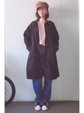 「イロチ買い」｜「アイテム（その他アウター）」を使った、yuiteetoyolさん（レディース・160cm）の冬コーディネート