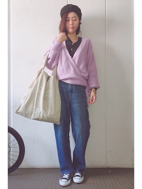 「ラベンダー」｜yuiteetoyolさん（レディース・160cm）の春コーディネート