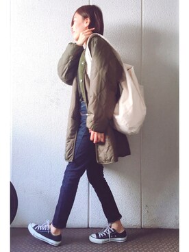 「キルティングコート」｜yuiteetoyolさん（レディース・160cm）の秋コーディネート