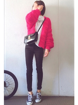 「アイラブCONVERSE」｜yuiteetoyolさん（レディース・160cm）の秋コーディネート