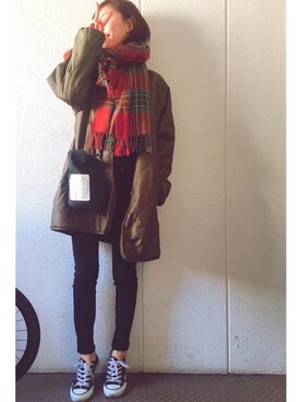 「キルティングコート」｜yuiteetoyolさん（レディース・160cm）の冬コーディネート