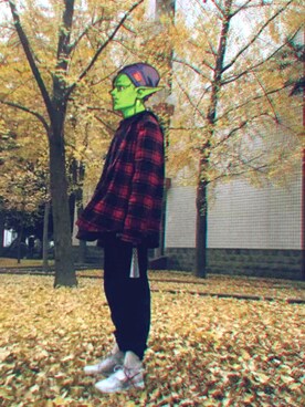 「off white（オフホワイト）のアイテム（ブルゾン）」を使った、MGerGodさん（メンズ・179cm）の冬コーディネート