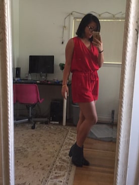 「ALDO（アルド）のアイテム（ブーツ）」を使った、JJ Maさん（レディース・157cm）の秋コーディネート