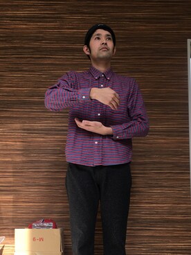「WILD THINGS（ワイルドシングス）のアイテム（ニットキャップ/ビーニー）」を使った、にじおさん（メンズ・180cm）の春コーディネート