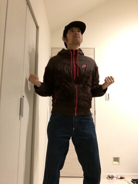 「NANO universe（ナノユニバース）のアイテム（キャップ）」を使った、にじおさん（メンズ・180cm）の秋コーディネート