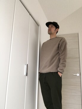 「NANO universe（ナノユニバース）のアイテム（キャップ）」を使った、にじおさん（メンズ・180cm）の冬コーディネート