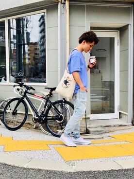 「CONVERSE（コンバース）のアイテム（トートバッグ）」を使った、youさん（メンズ・170cm）の夏コーディネート