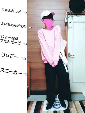 「JUNRED（ジュンレッド）のアイテム（キャップ）」を使った、をー。さん（メンズ・170cm）の春コーディネート