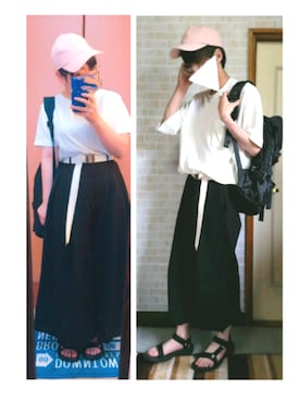 「JUNRED（ジュンレッド）のアイテム（キャップ）」を使った、をー。さん（メンズ・170cm）の春コーディネート