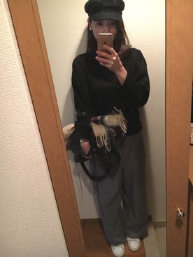 「NANO universe（ナノユニバース）のアイテム（パンツ）」を使った、kokimaroさん（キッズ・90cm）の冬コーディネート