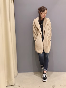 「スキニー」｜「アイテム（ブルゾン）」を使った、chie_iさん（レディース・166cm）の秋コーディネート