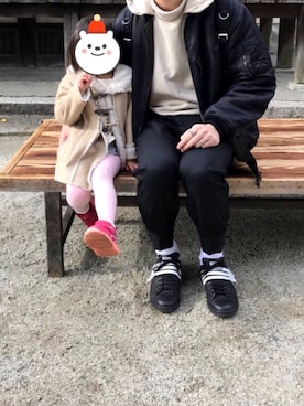 「marka（マーカ）のアイテム（MA-1）」を使った、nobuさん（メンズ・185cm）の冬コーディネート