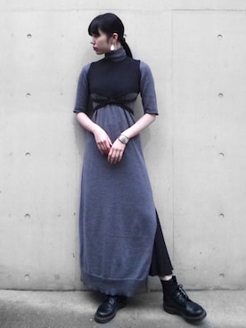 「スタミキ」｜「アイテム（ワンピース/ドレス）」を使った、ユリさん（レディース・169cm）の春コーディネート