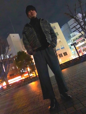 「NOT CONVENTIONAL（ノットコンベンショナル）のアイテム（ブルゾン）」を使った、takuchinさん（メンズ・175cm）の春コーディネート