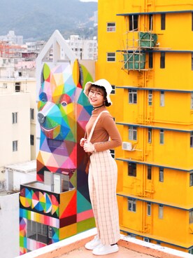 「earthtone」｜Natalie Yeungさん（レディース・157cm）の夏コーディネート