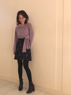 「アンゴラニット」｜yukaさん（レディース・165cm）の秋コーディネート