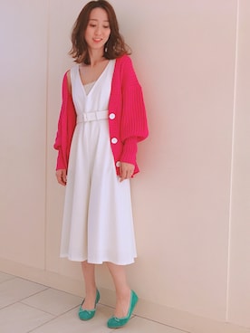 「JILL STUART（ジルスチュアート）のアイテム（オールインワン・サロペット）」を使った、yukaさん（レディース・165cm）の冬コーディネート
