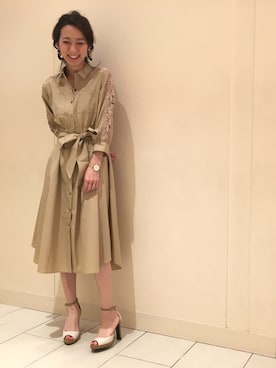「JILL STUART（ジルスチュアート）のアイテム（イヤリング）」を使った、yukaさん（レディース・165cm）の春コーディネート