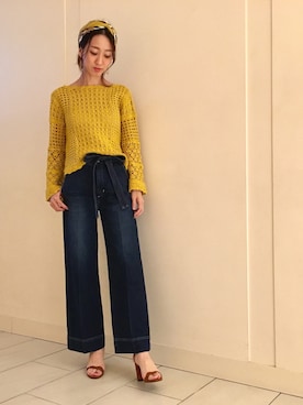「JILL STUART（ジルスチュアート）のアイテム（パンツ）」を使った、yukaさん（レディース・165cm）の春コーディネート