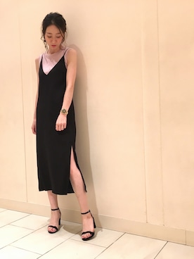 「JILL STUART（ジルスチュアート）のニカノースリーブニット（ニット/セーター）」を使った、yukaさん（レディース・165cm）の春コーディネート