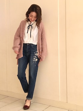 「JILL STUART（ジルスチュアート）のアイテム（パンツ）」を使った、yukaさん（レディース・165cm）の秋コーディネート
