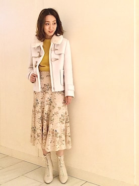 「JILL STUART（ジルスチュアート）のアイテム（ダッフルコート）」を使った、yukaさん（レディース・165cm）の秋コーディネート