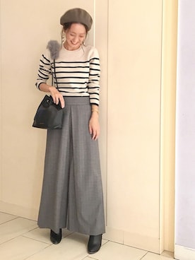 「JILL STUART（ジルスチュアート）のアイテム（帽子）」を使った、yukaさん（レディース・165cm）の冬コーディネート