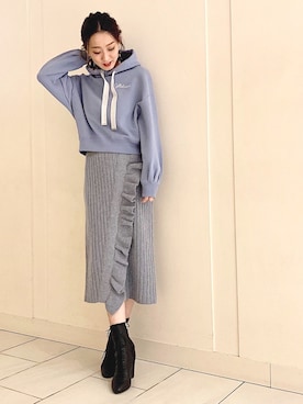 「JILL STUART（ジルスチュアート）のアイテム」を使った、yukaさん（レディース・165cm）の冬コーディネート