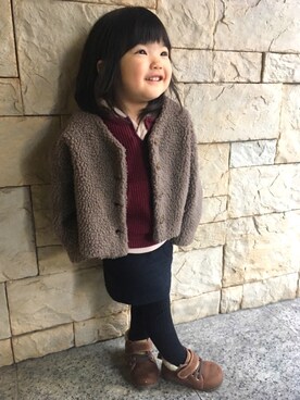 「RUGGEDWORKS」｜Mii❁︎さん（キッズ・90cm）の冬コーディネート