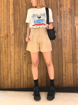 「KENZO（ケンゾー）のアイテム」を使った、FIG&VIPER_YUNAさん（レディース・160cm）の夏コーディネート