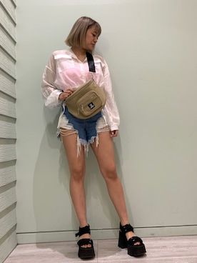 「FIG&VIPER（フィグアンドバイパー）のアイテム（キャミソール）」を使った、FIG&VIPER_YUNAさん（レディース・160cm）の夏コーディネート