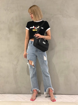 「ミッキー」｜FIG&VIPER_YUNAさん（レディース・160cm）の夏コーディネート