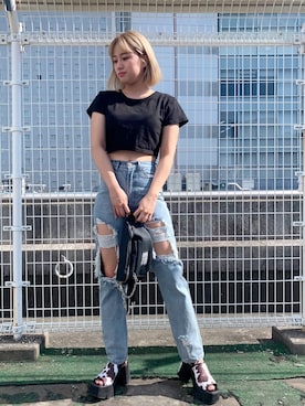 「アイテム（ボディバッグ/ウエストポーチ）」を使った、FIG&VIPER_YUNAさん（レディース・160cm・20代）の夏コーディネート