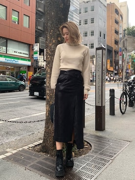 「FIG&VIPER（フィグアンドバイパー）のアイテム（スカート）」を使った、FIG&VIPER_YUNAさん（レディース・160cm）の秋コーディネート