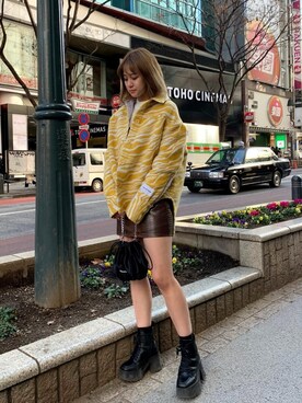 「FIG&VIPER（フィグアンドバイパー）のアイテム（ジャケット/アウター）」を使った、FIG&VIPER_YUNAさん（レディース・160cm）の冬コーディネート