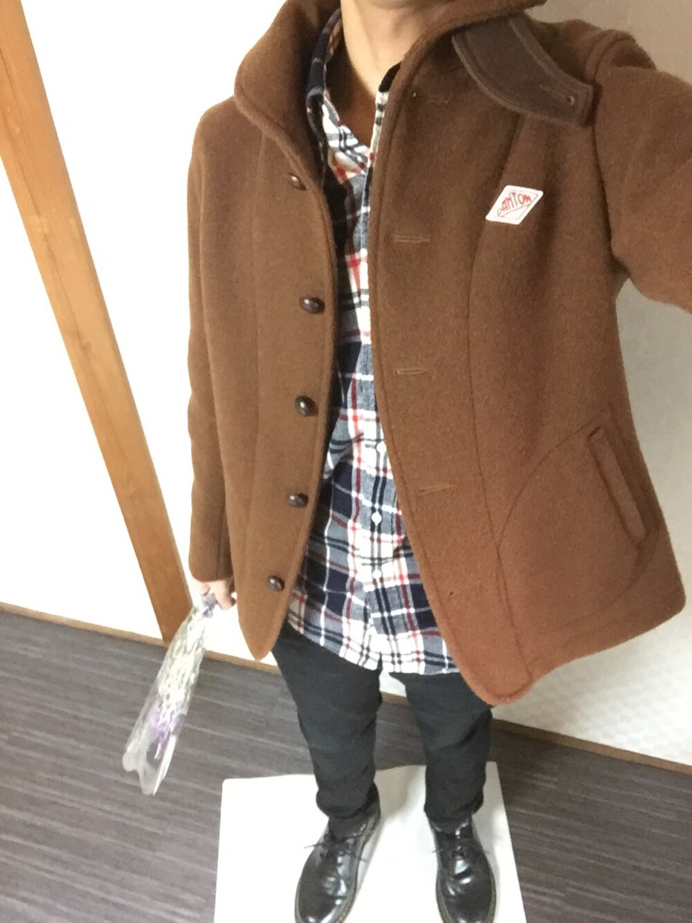 「休日スタイル」｜「DANTONの【DANTON(ダントン)】ウールモッサシングルジャケット MEN（その他アウター、グレー系）」を使った、yukiさん（メンズ・173cm）の冬コーディネートの1枚目の写真
