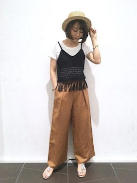 「LIMITLESS LUXURY（リミットレスラグジュアリー）のアイテム」を使った、erinaさん（レディース・158cm）の夏コーディネート