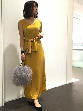 「LIMITLESS LUXURY」｜「アイテム（ワンピース/ドレス）」を使った、erinaさん（レディース・158cm）の秋コーディネート