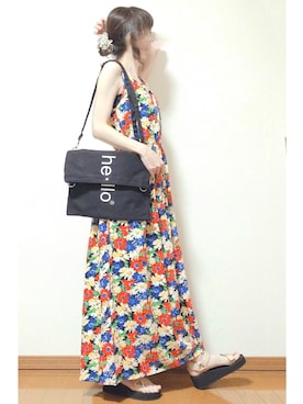 「Anello」｜「アイテム（ワンピース/ドレス）」を使った、EKO ＊えこさん（レディース・155cm）の夏コーディネート