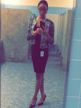 「working style」｜「アイテム（ノーカラージャケット）」を使った、Lexi Yvonneさん（レディース・173cm）の夏コーディネート