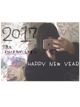 「happynewyear」｜「アイテム（その他）」を使った、ぽんずさん（レディース・157cm）の冬コーディネート
