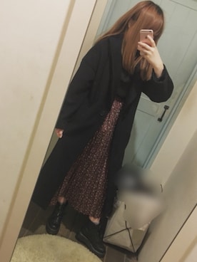 「EGOIST（エゴイスト）のアイテム（その他アウター）」を使った、ぽんずさん（レディース・158cm）の冬コーディネート
