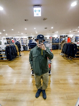 「MUJI」｜「アイテム（ブーツ）」を使った、RoxsoulLeeさん（メンズ・170cm）の秋コーディネート