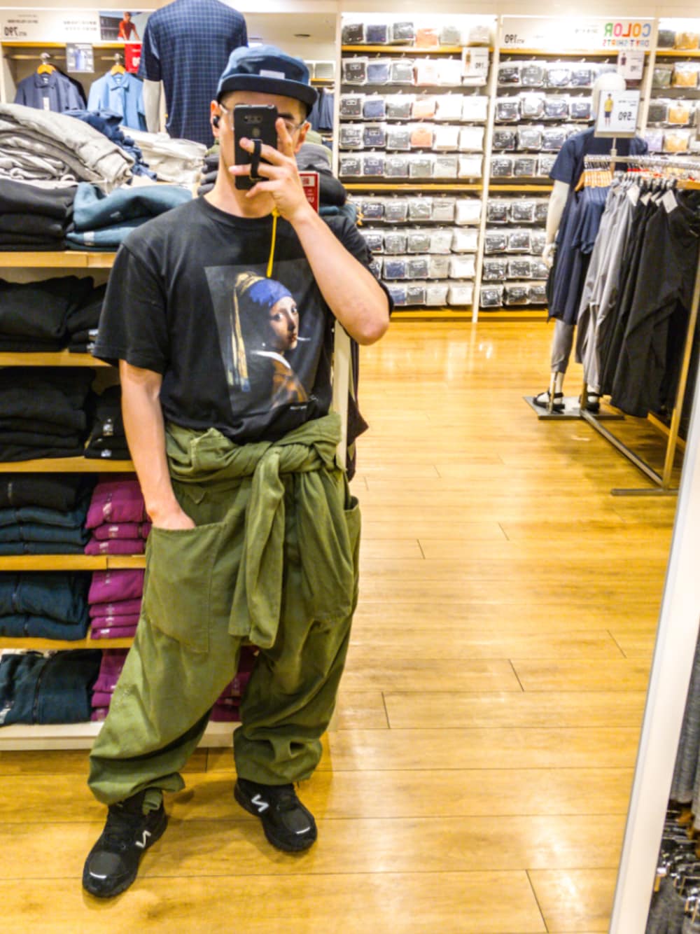 「FR2、nanamica、USARMY、New Balance、overall、oversize」｜「nanamicaのアイテム（キャップ、ブルー系）」を使った、RoxsoulLeeさん（メンズ・170cm）の春コーディネートの1枚目の写真