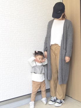「petit main（プティマイン）のアイテム（キャミソール）」を使った、_a_o_i_さん（キッズ・80cm）の春コーディネート