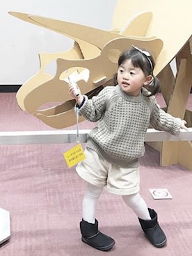 「ヒラキ（ヒラキ）のアイテム（ブーツ）」を使った、_a_o_i_さん（キッズ・90cm）の冬コーディネート