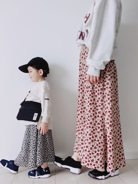 「アイテム（スカート）」を使った、Suikaaさん（キッズ・90cm）の春コーディネート