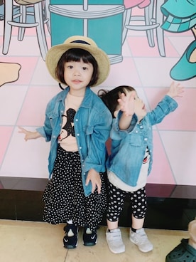 「アイテム（スカート）」を使った、Suikaaさん（キッズ・90cm）の春コーディネート