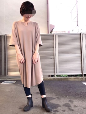 「アイテム（レインシューズ）」を使った、sugarsugar_chicoさん（レディース・158cm）の春コーディネート